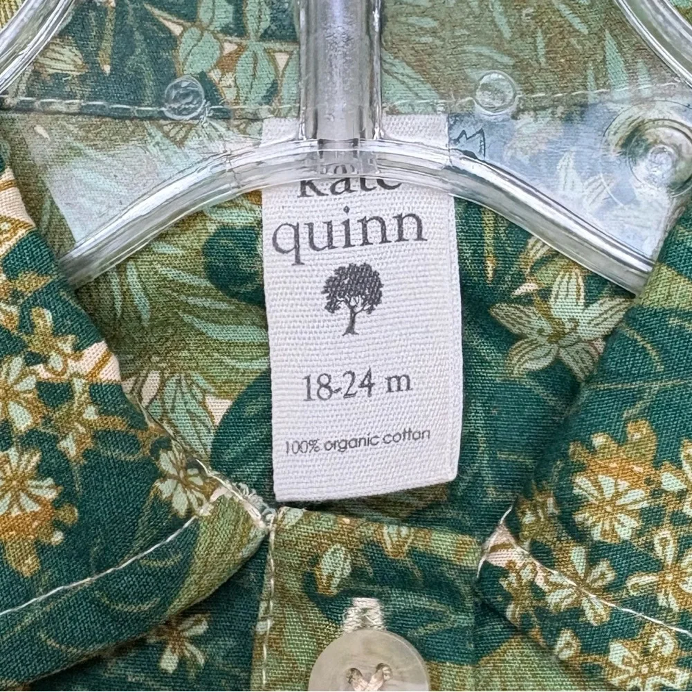 Kate Quinn 18-24 Months Floral Green Shirt and Pants set **READ**‎